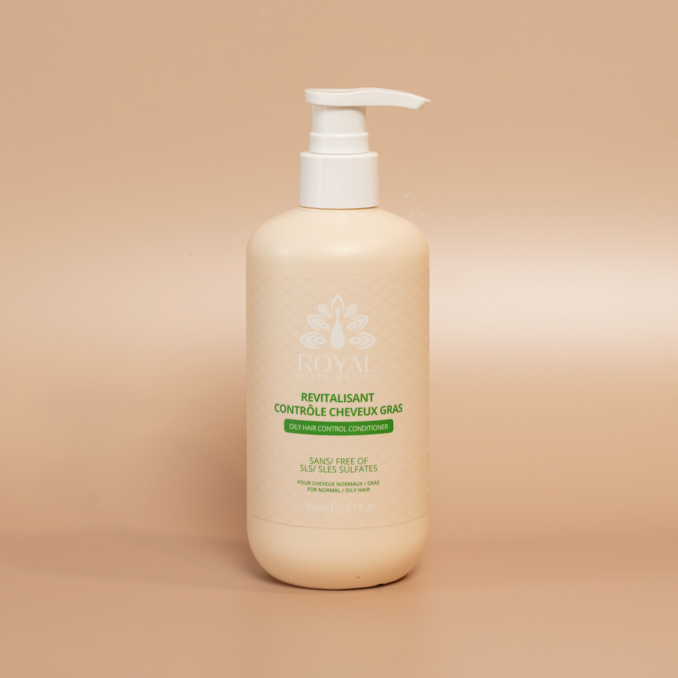 ROYAL Balance Conditioner 300 ml bottle photographed against a beige background.