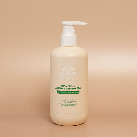 ROYAL Balance Shampoo 300 ml bottle photographed against a beige background.